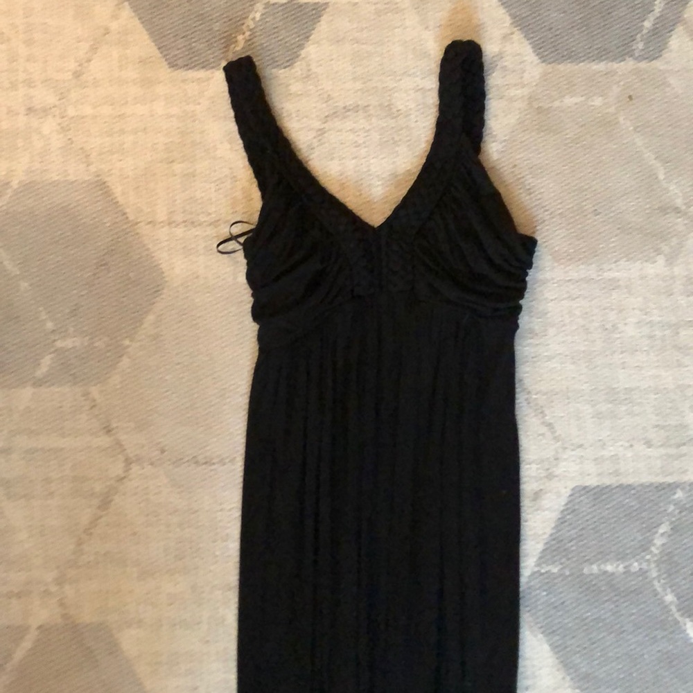 Black cotton maxi dress